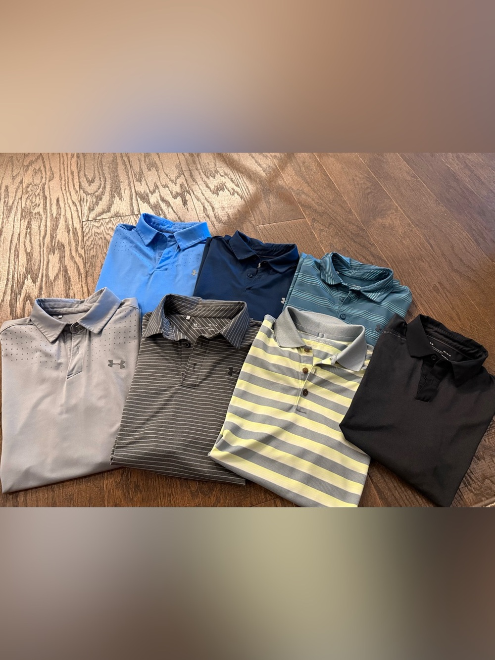 Under Armour and Nike Bundle of Men’s Performance Golf Shirts - all size medium